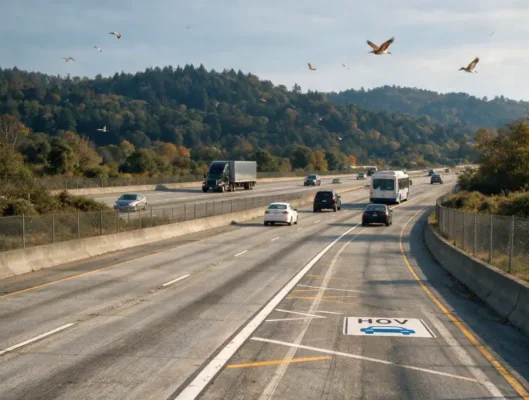 Carril VAO en autopista